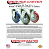 Service Caster Universal Kitchen Casters - 5" Red Wheel - 4 Swivel w/Brake SCC-20S514-PPUB-RED-TLB-TPU1-4